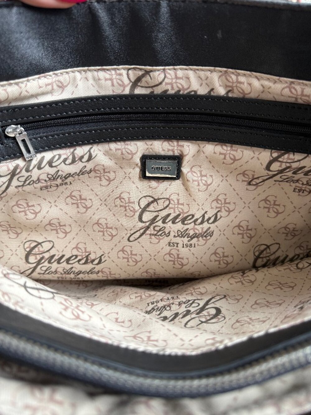 GUESS | Denim Y2K Logo Large Shoulder Tote Bag - Picture 13 of 15